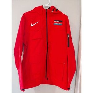 Kenya Jacket Mens M Red Nike Pro Elite Storm Fit Team Issue Hooded Running
